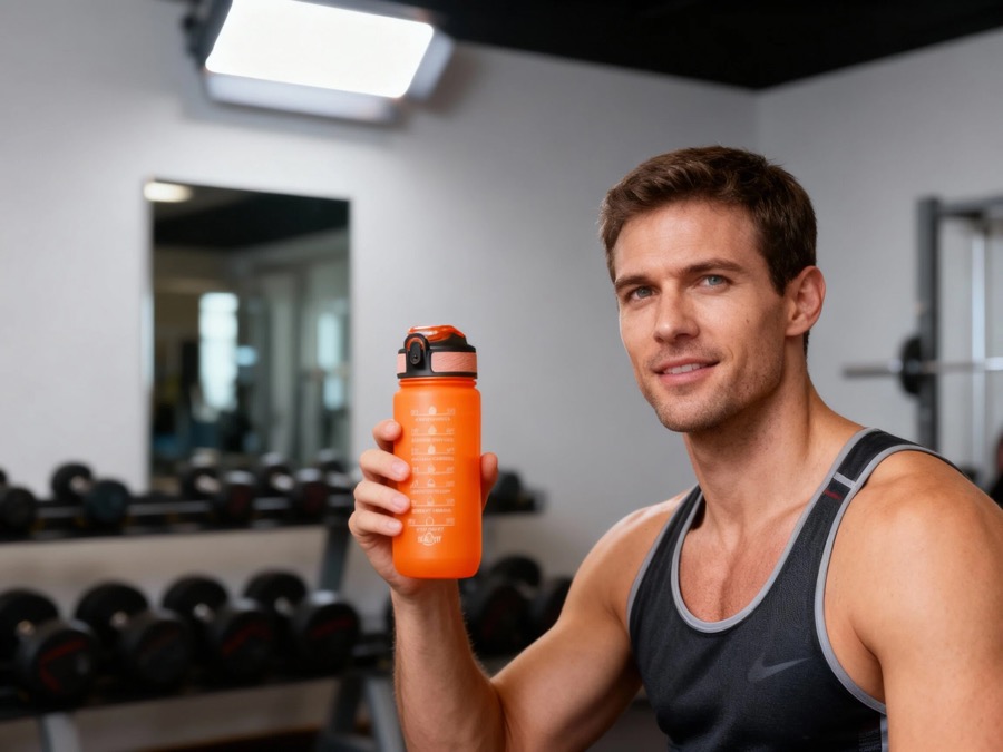 Fitness plastic sports water bottle for custom logo orders
